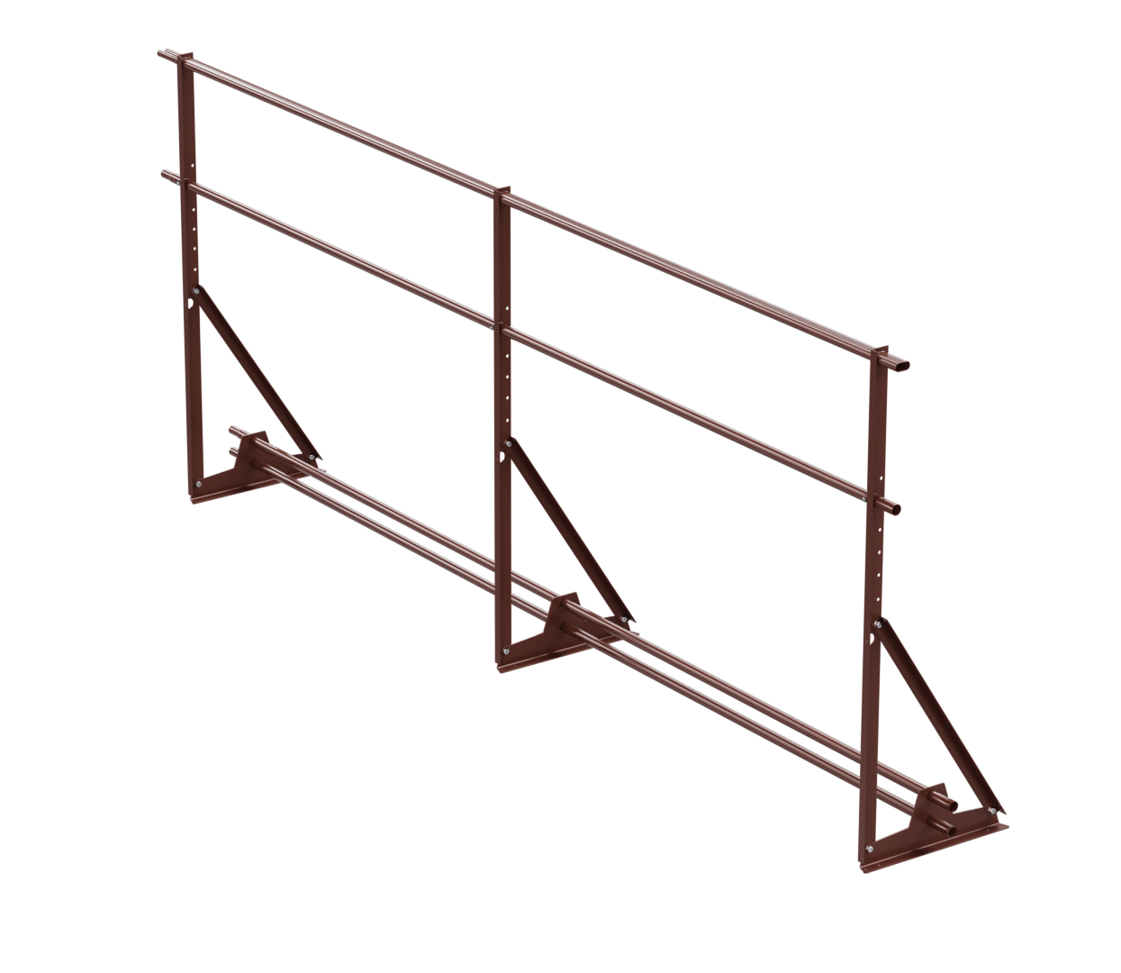 Ограждение кровельное ВЕГАСтайл 1200мм для МЧ, ПН и мягкой кровли с системой снегозадержания