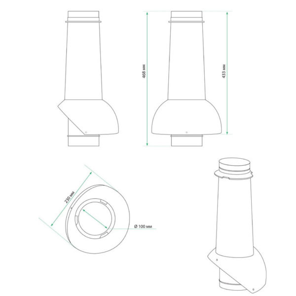 Выход канализации Pipe-VT 110is