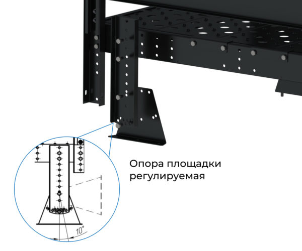 Площадка выхода пожарной лестницы VEGAPROM Zn