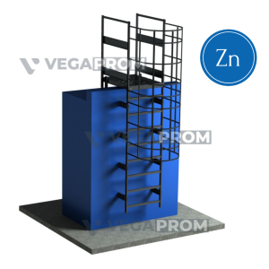 Пожарная лестница П 1-2 2400 мм VEGAPROM Zn